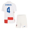 Conjunto (Camiseta+Pantalón Corto) Croacia Gvardiol 4 Primera Equipación Euro 2024 - Niño